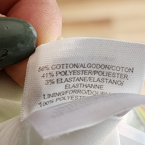 Ann Klein Green and White Color Block Striped Sleeveless Dress Fits M - Picture 7 of 12